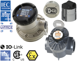 don-durchfluss.png: Positive Displacement Oval Gear Flow Meter with IO-Link - DON